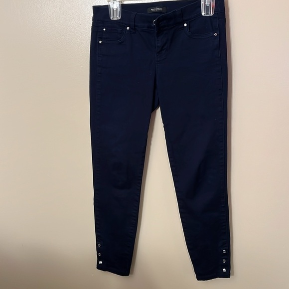WHBM Blue Skimmer Bottom Snap Pants Sz 2 EUC - Picture 6 of 7